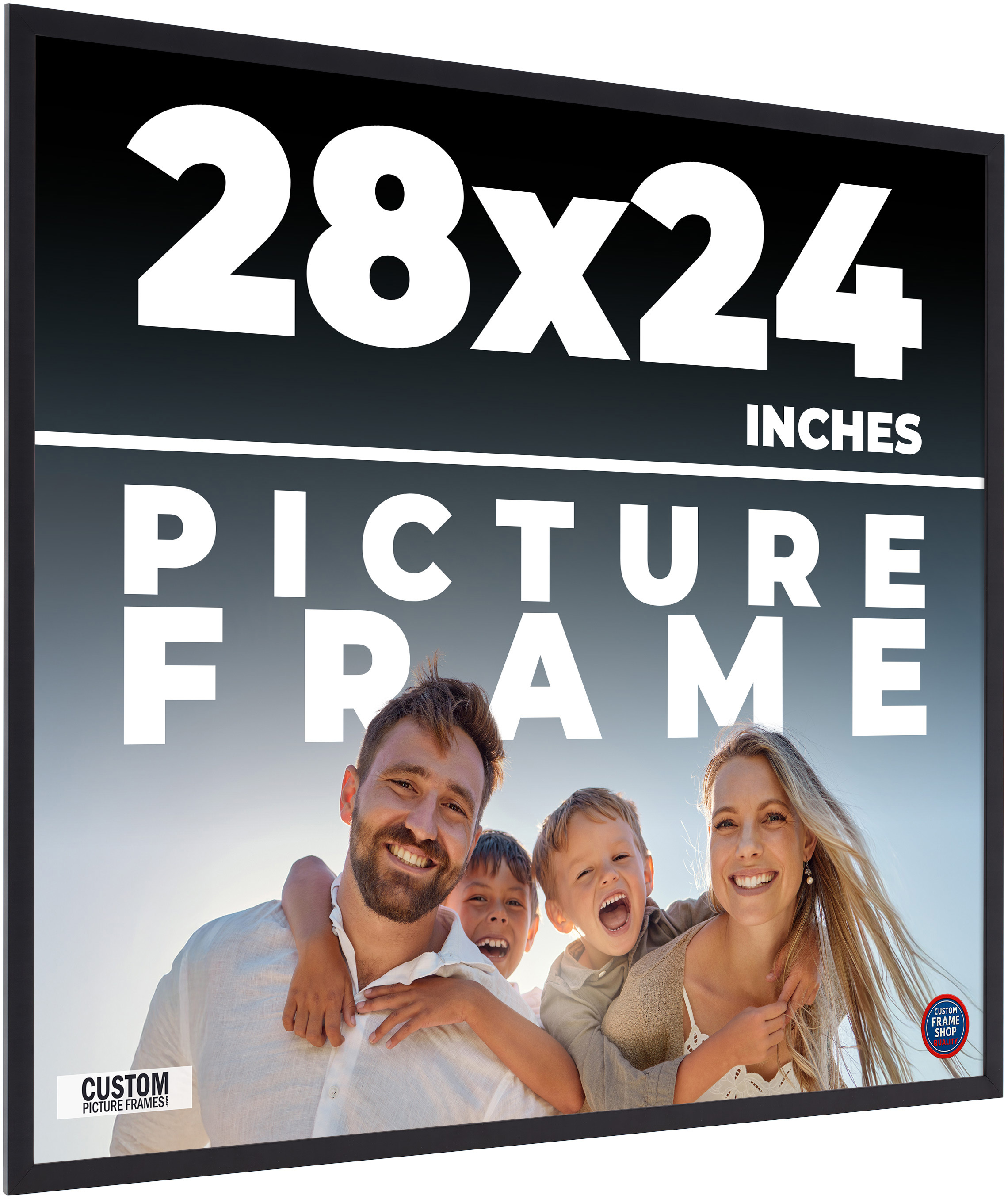 28x24 Frame Black Picture Frame Modern Photo Frame UV Acrylic, Acid ...