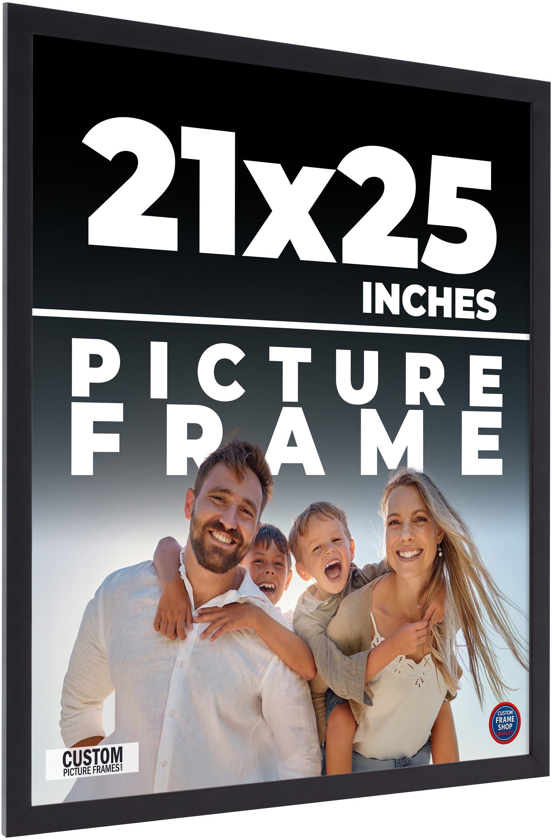 21×25 Frame Black Picture Frame Modern Photo Frame UV Acrylic, Acid Free Backer