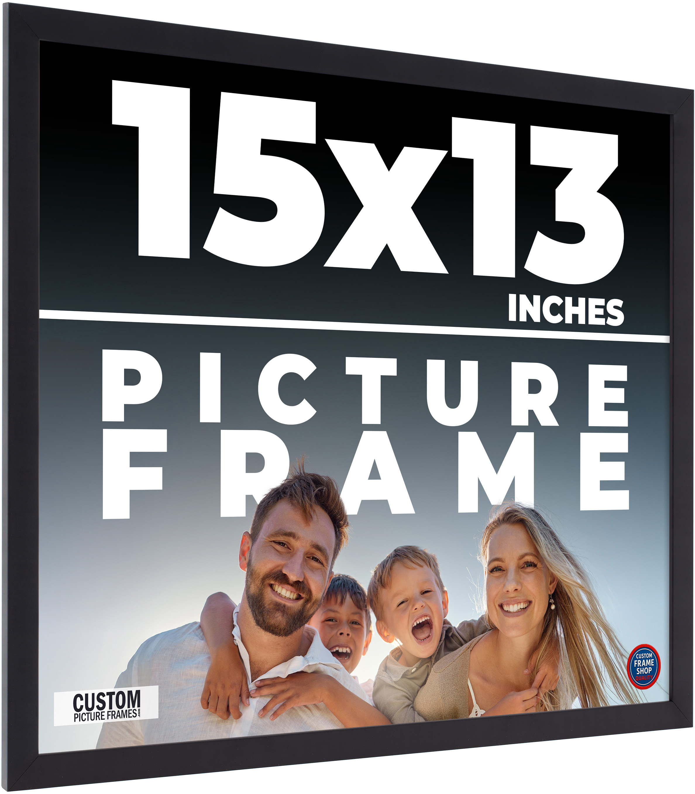 Marco 15x13 Marco Negro Marco de Fotos Moderno Acrílico UV, Respaldo Libre de Ácidos - Imagen 1 de 6