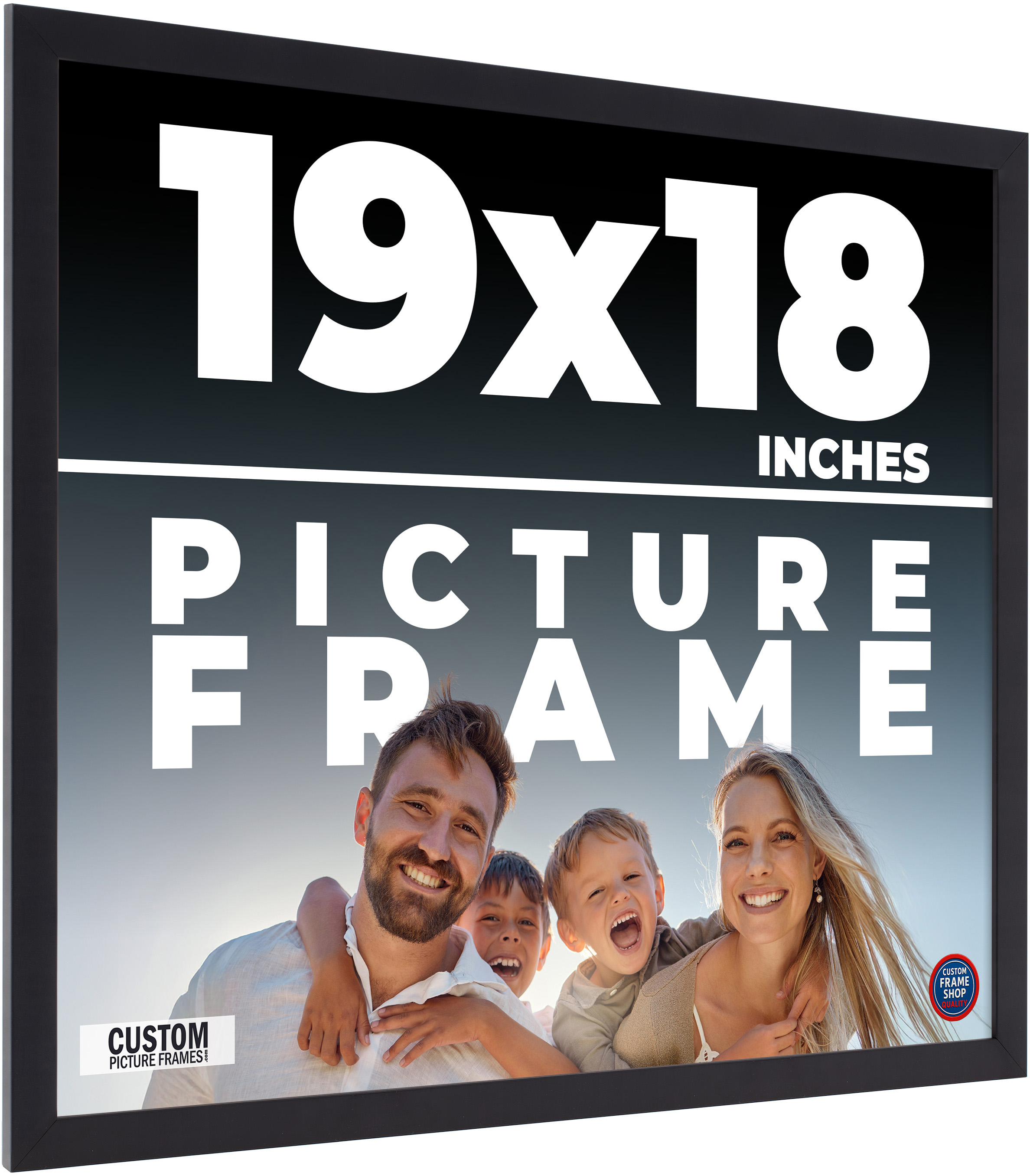 19x18 Frame Black Picture Frame Modern Photo Frame UV Acrylic, Acid ...