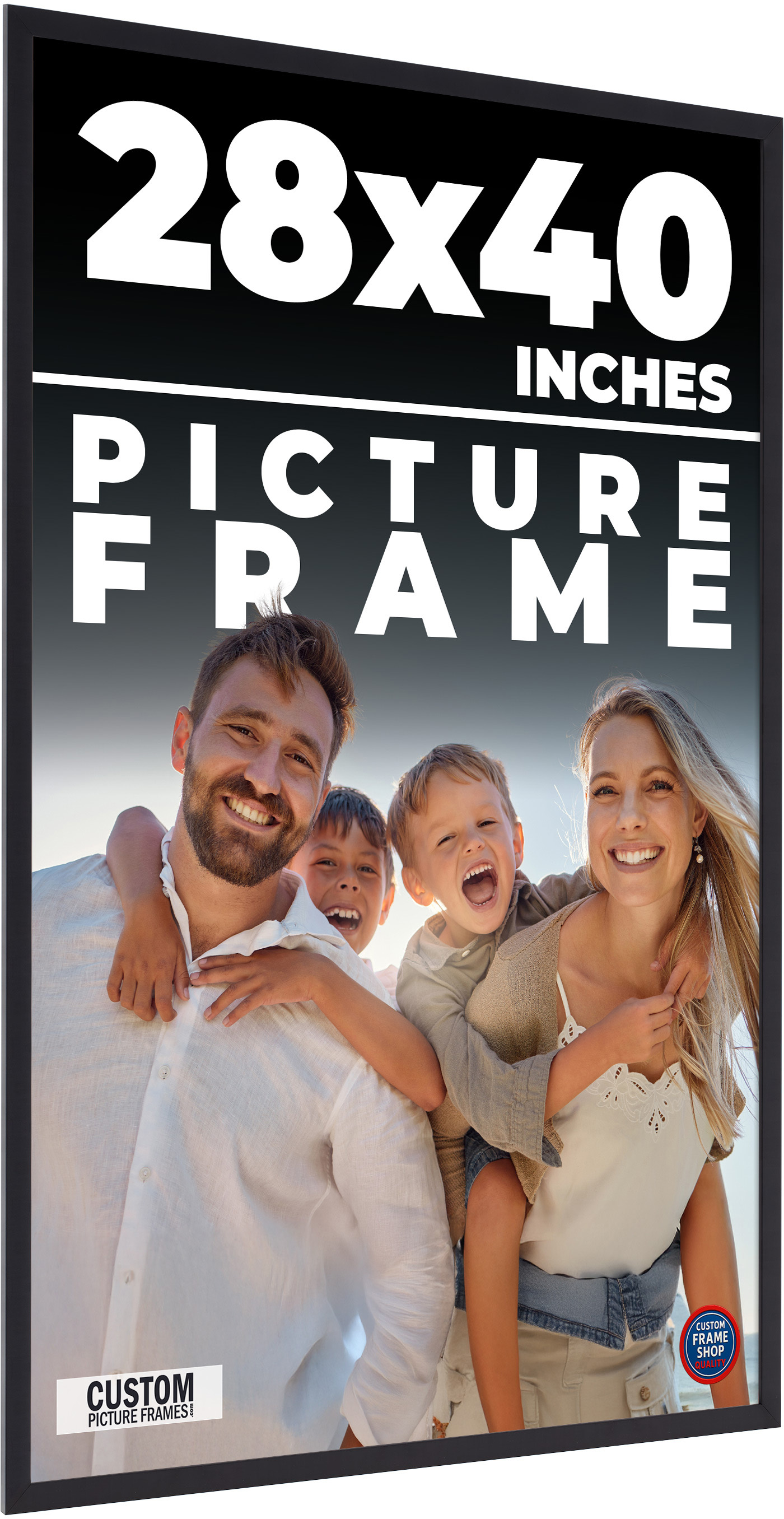 28×40 Frame Black Picture Frame – Complete Modern Photo Frame Includes UV Acryli