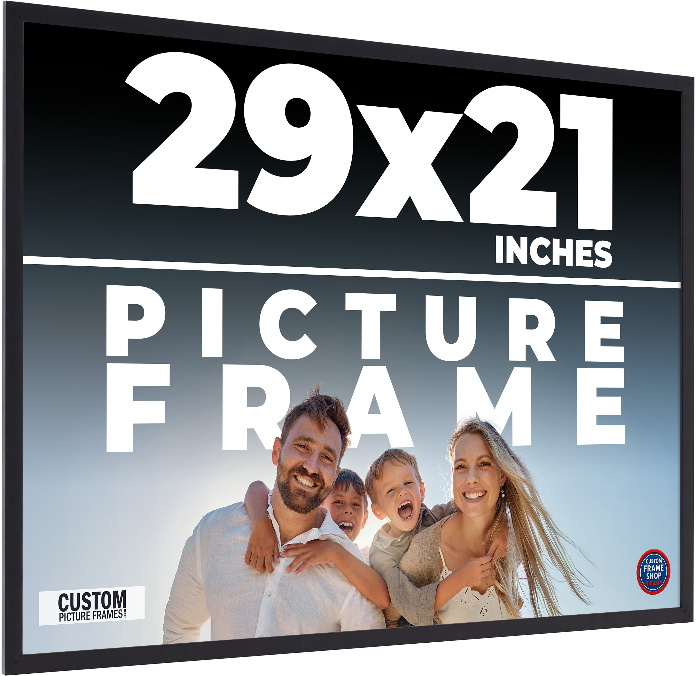29x21 Frame Black Picture Frame Modern Photo Frame UV Acrylic, Acid ...