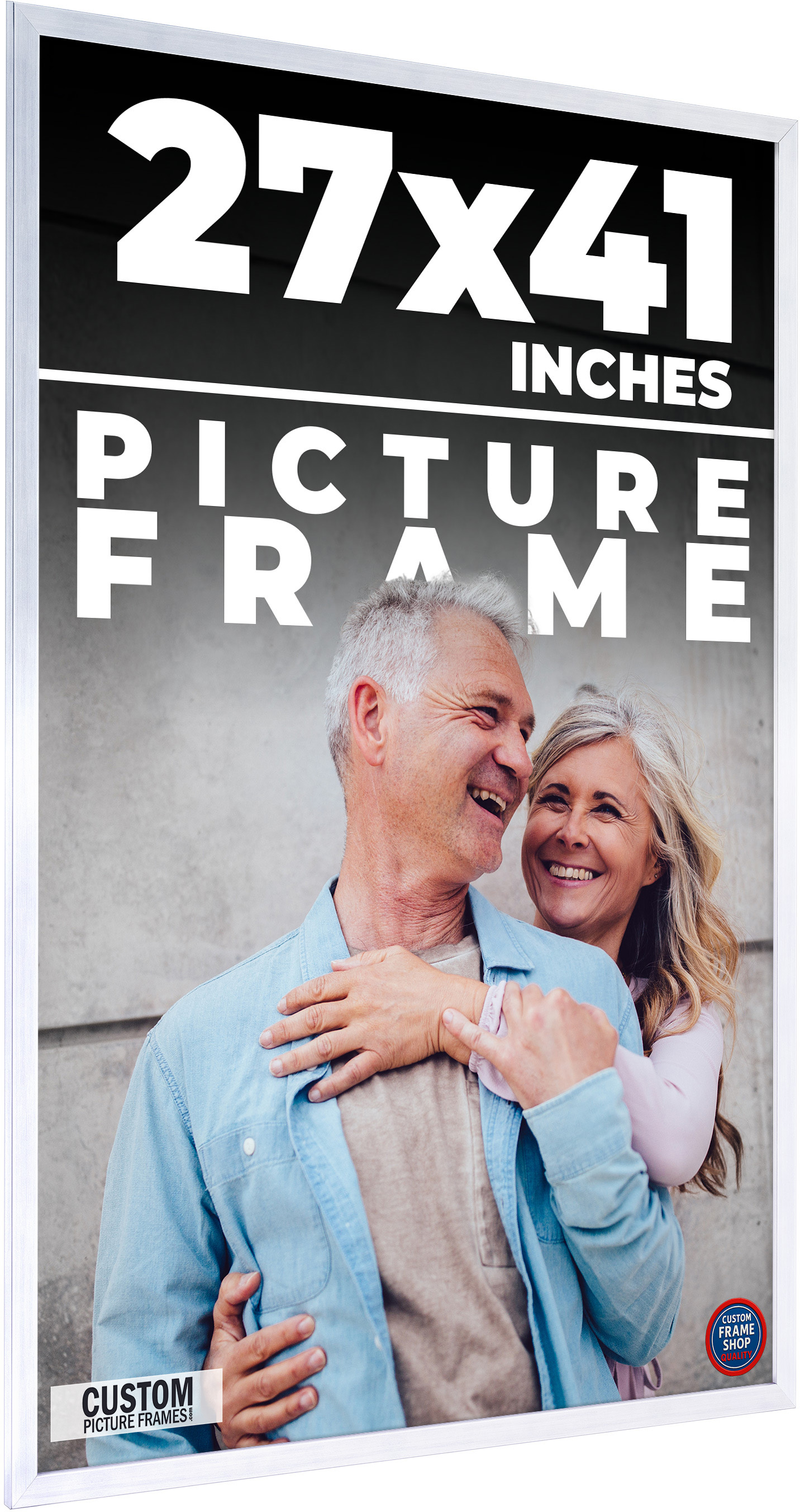 27×41 Frame Stainless Steel Silver Picture Frame Photo Frame UV Acrylic