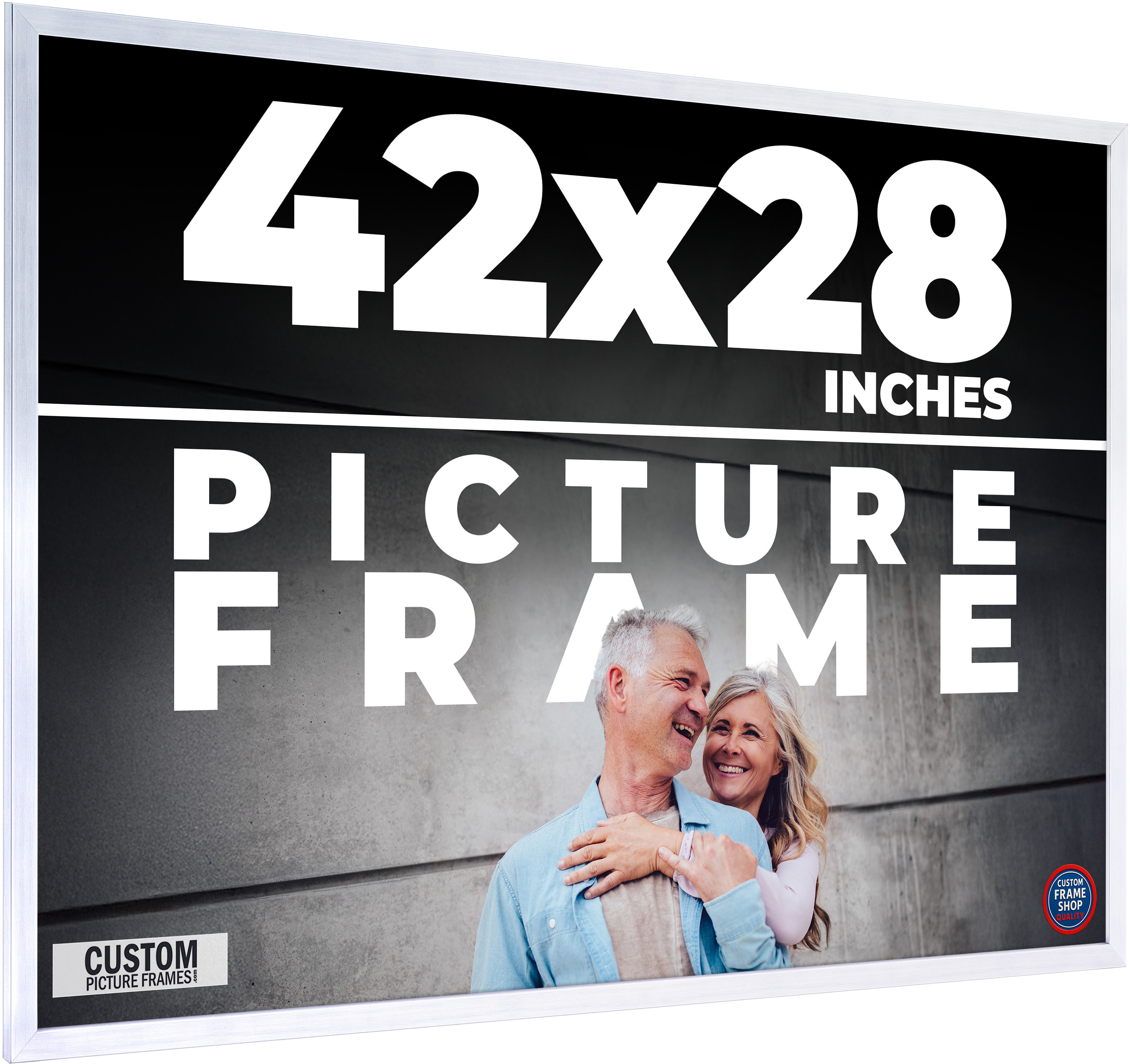 42x28 Frame Stainless Steel Silver Picture Frame Photo Frame UV Acrylic ...