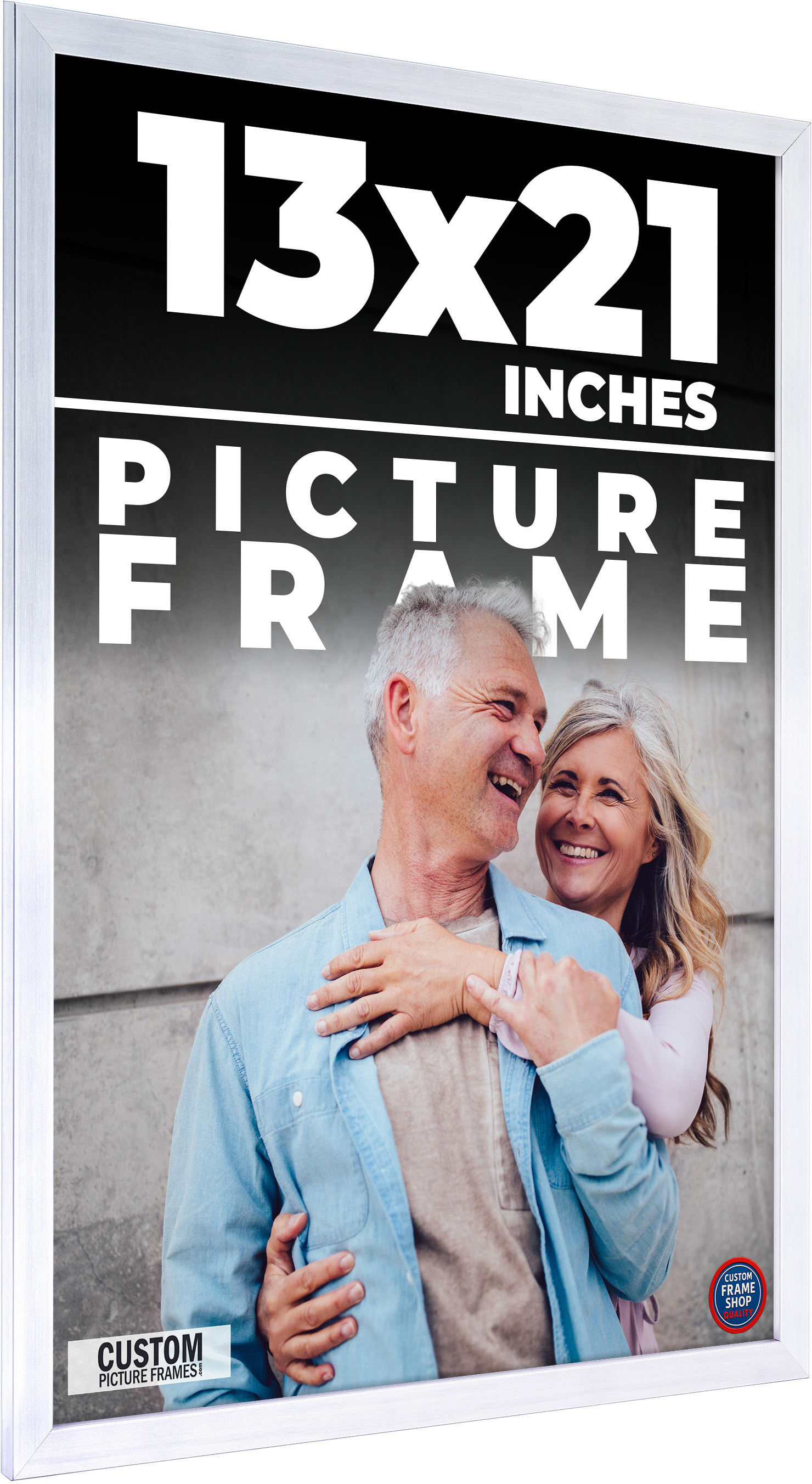 13×21 Frame Stainless Steel Silver Picture Frame Photo Frame UV Acrylic