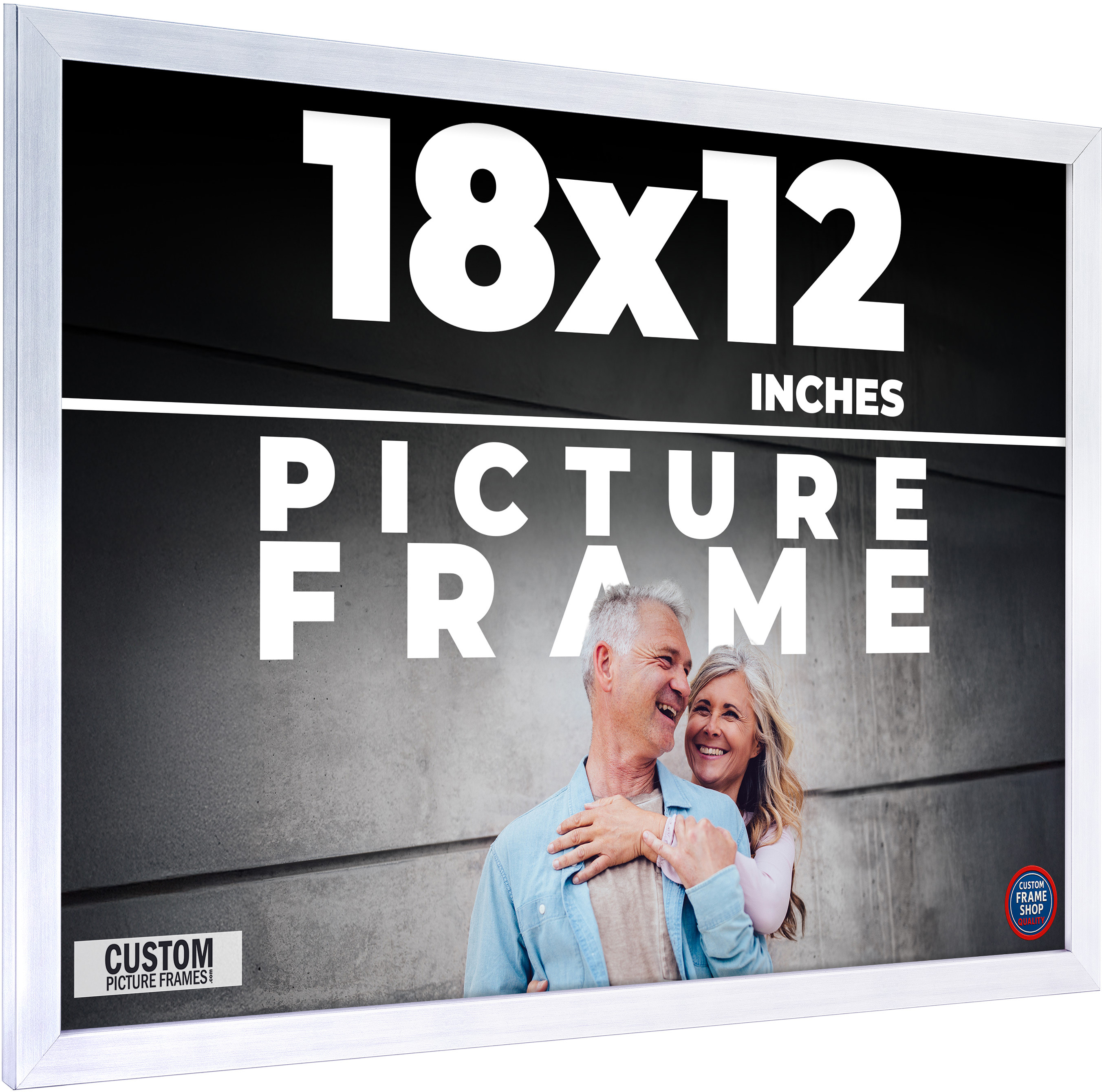 18×12 Frame Stainless Steel Silver Picture Frame Photo Frame UV Acrylic