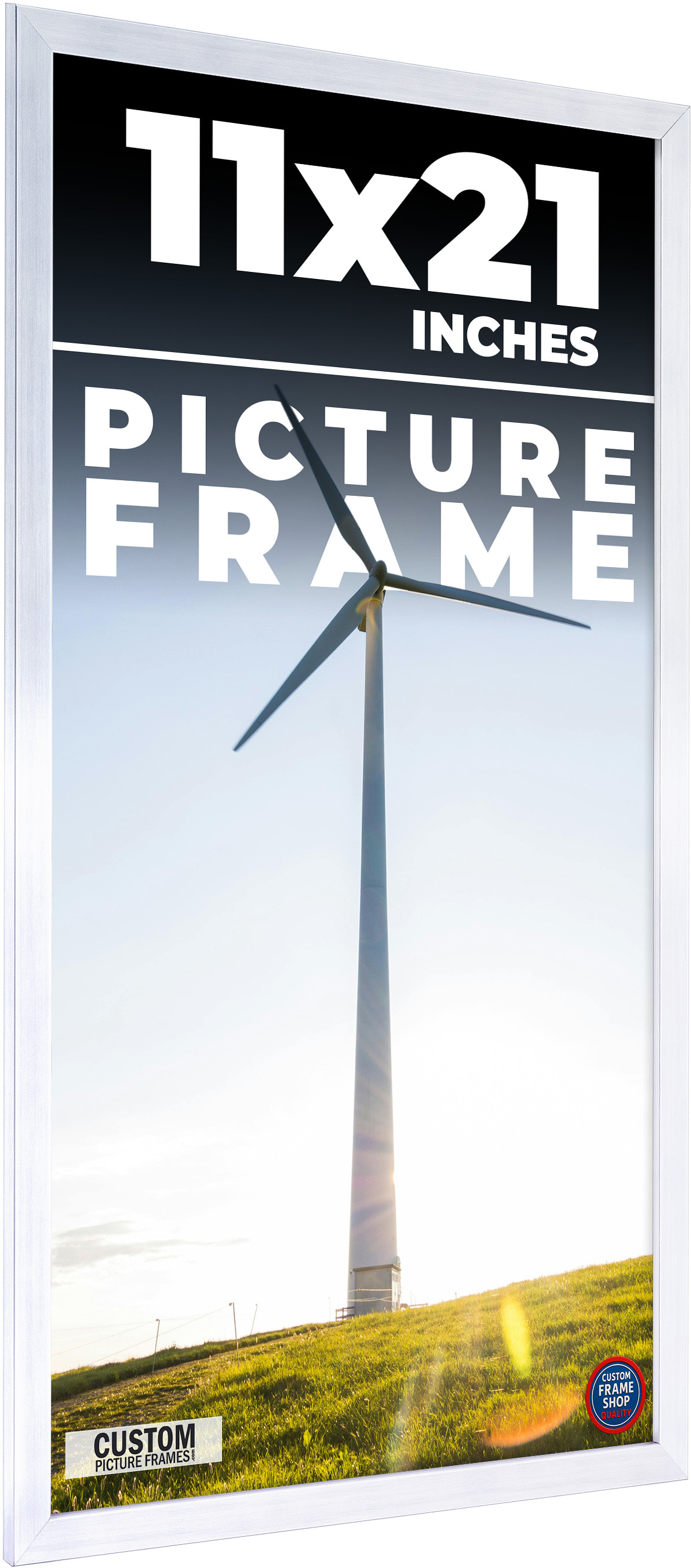 11×21 Frame Stainless Steel Silver Picture Frame Photo Frame UV Acrylic