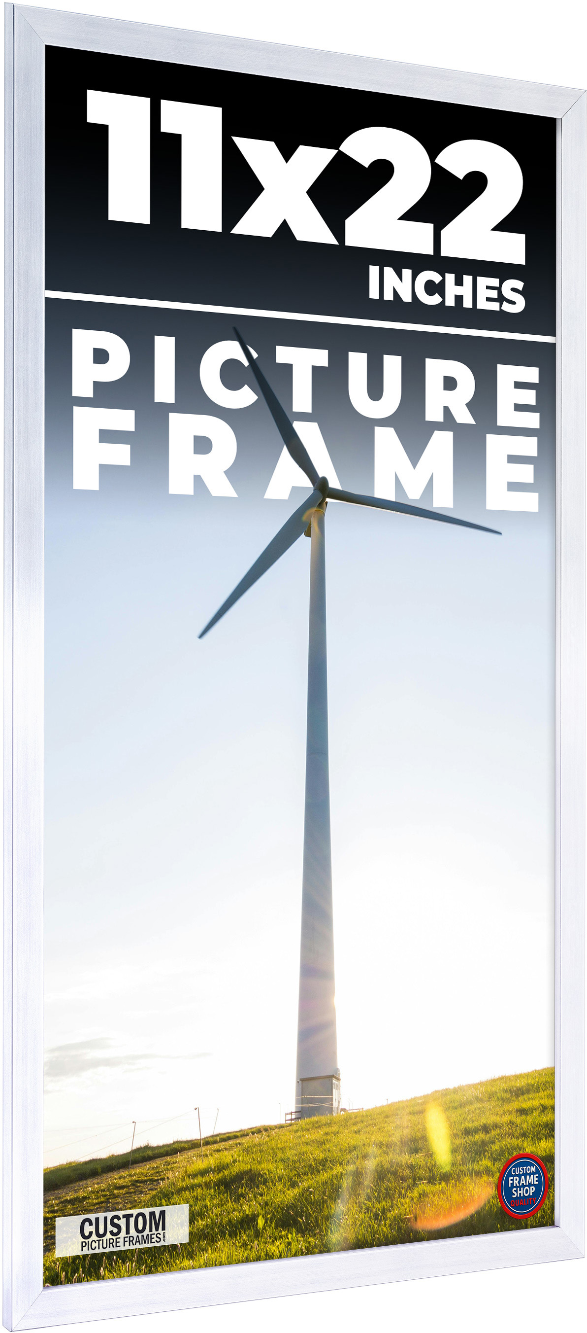 11×22 Frame Stainless Steel Silver Picture Frame Photo Frame UV Acrylic