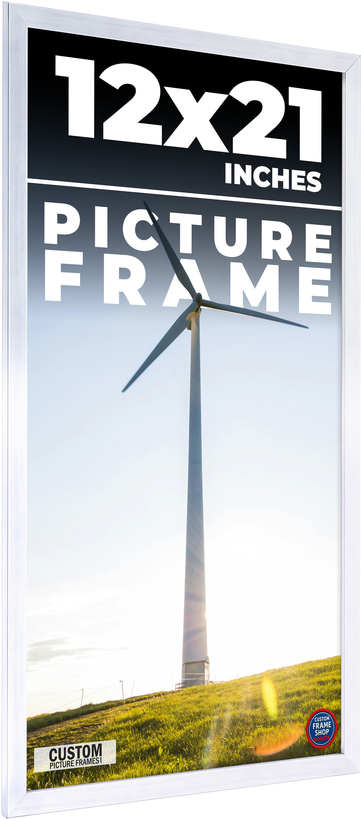 12×21 Frame Stainless Steel Silver Picture Frame Photo Frame UV Acrylic