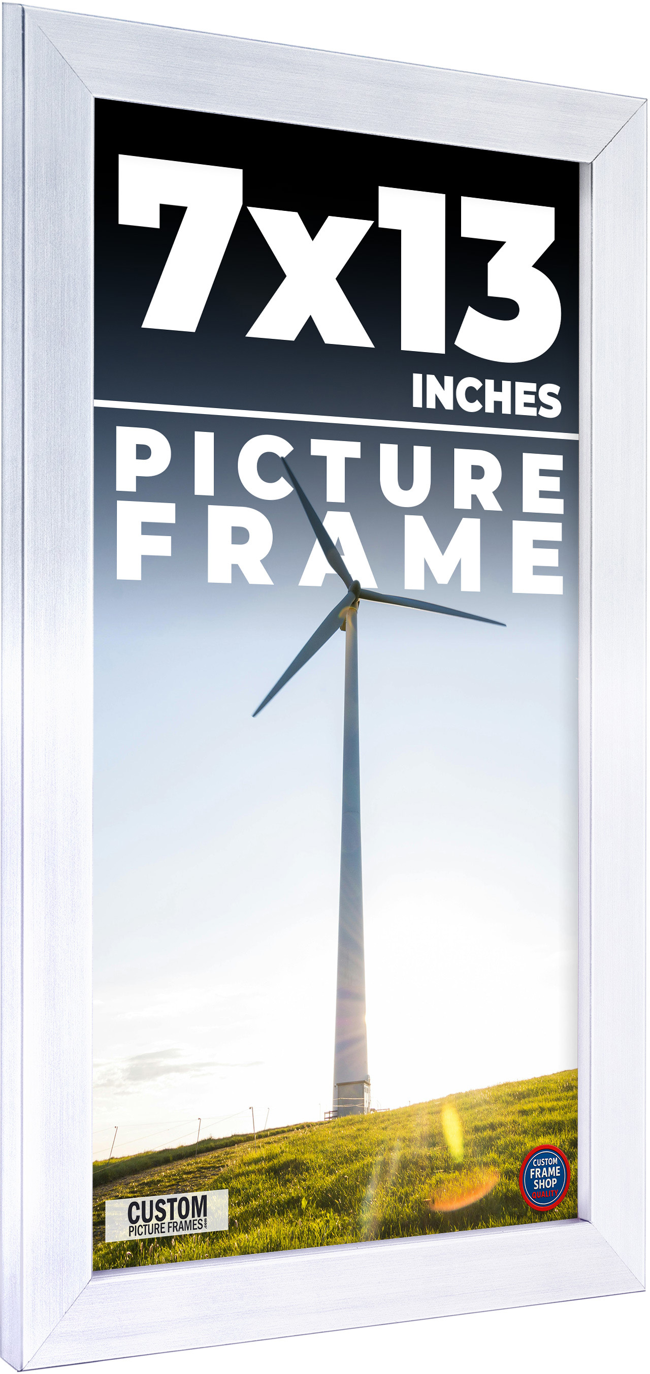 7x13 Frame Stainless Steel Silver Picture Frame Photo Frame UV Acrylic ...