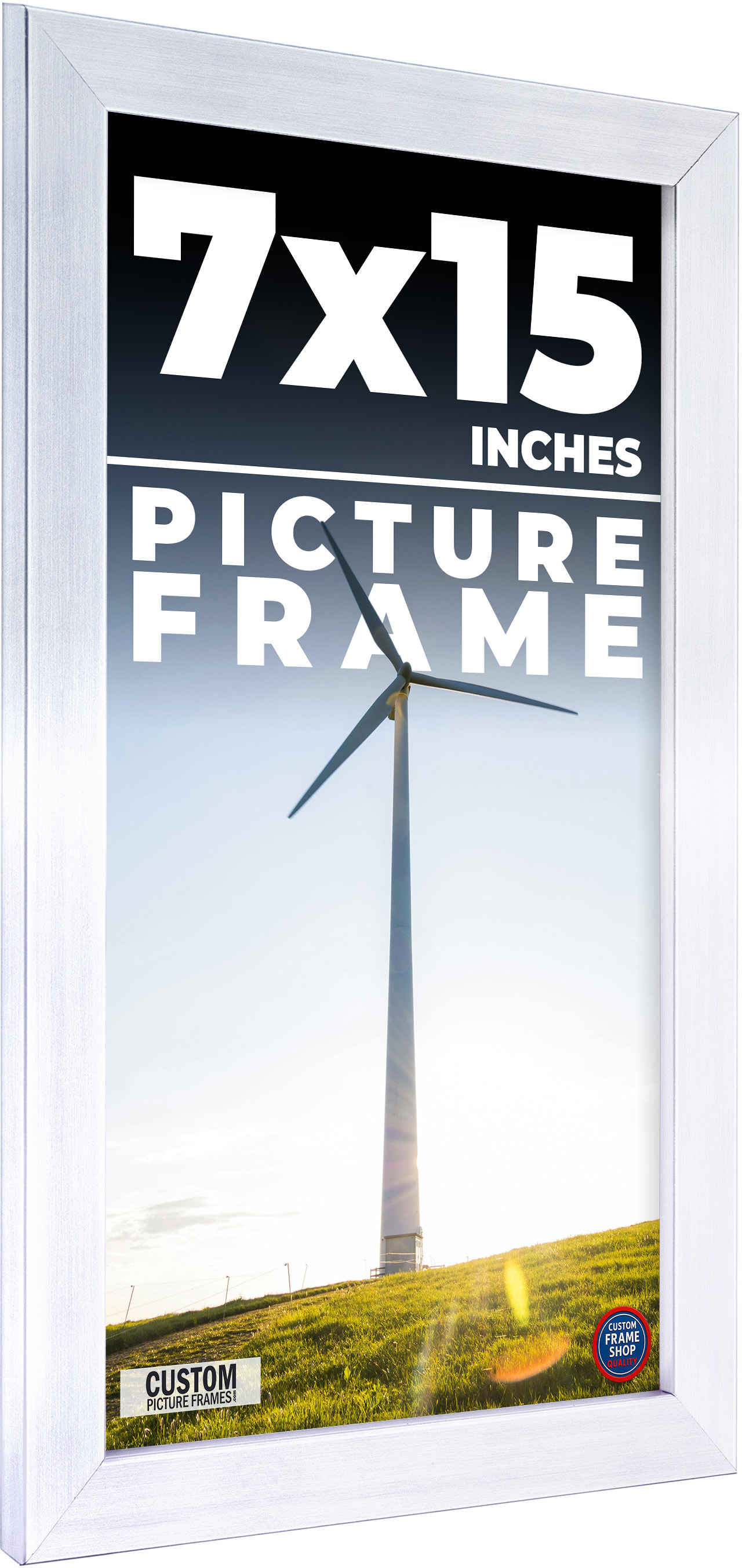 7x15 Frame Stainless Steel Silver Picture Frame Photo Frame UV Acrylic ...