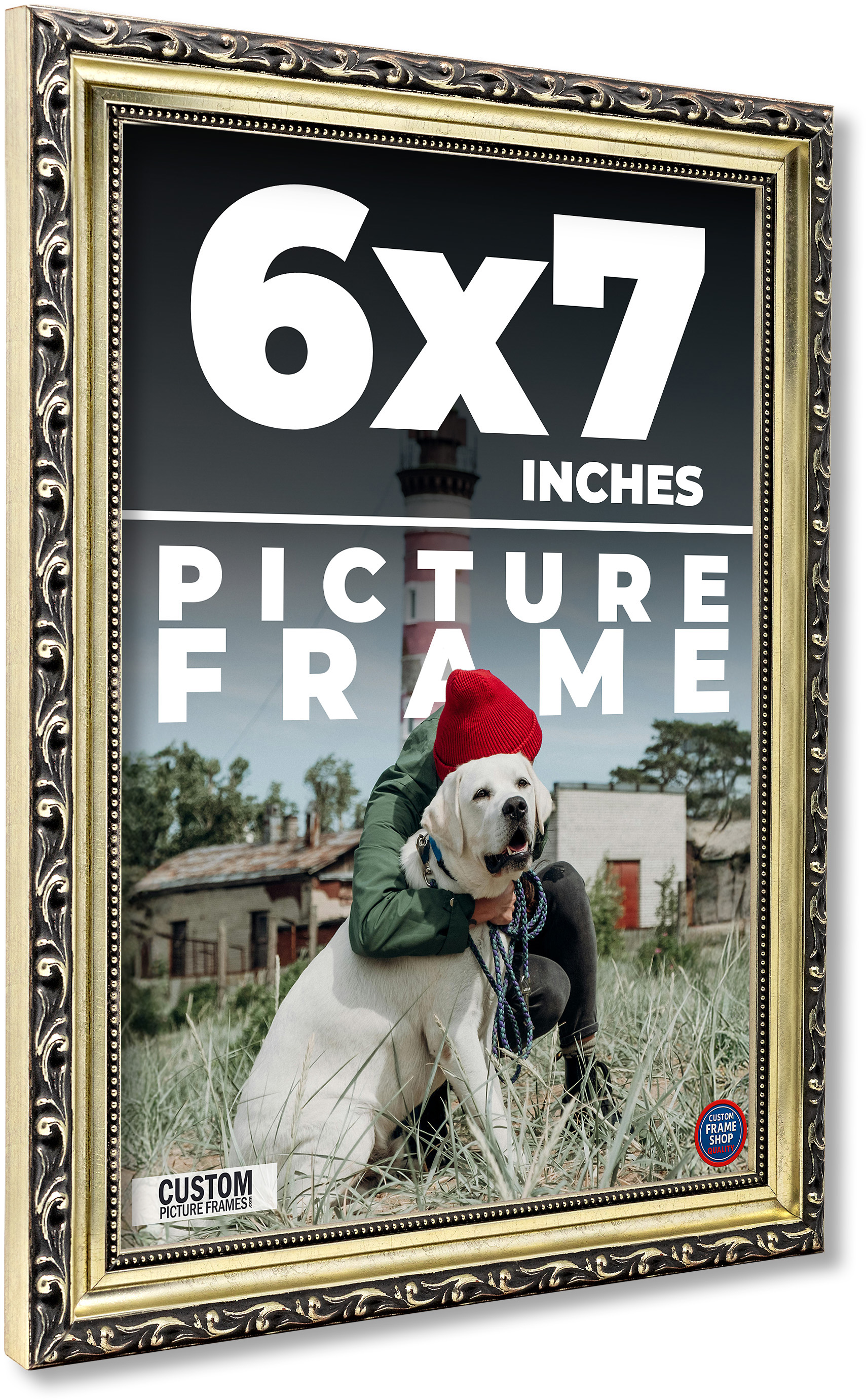 6×7 Frame Silver Solid Wood Picture Frame Width 1.125 Inches | Interior Frame De