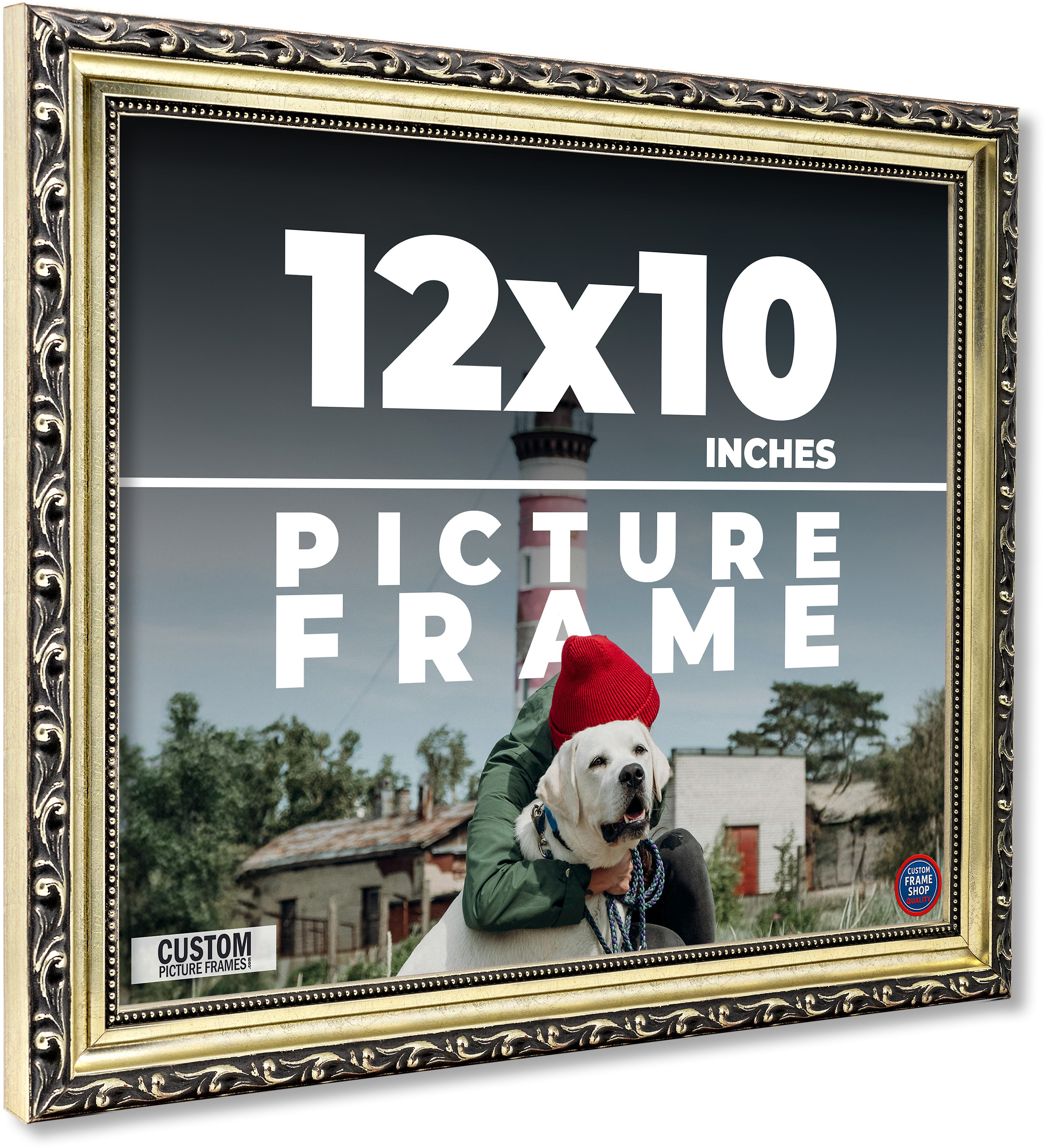 12×10 Frame Silver Solid Wood Picture Frame Width 1.125 Inches | Interior Frame