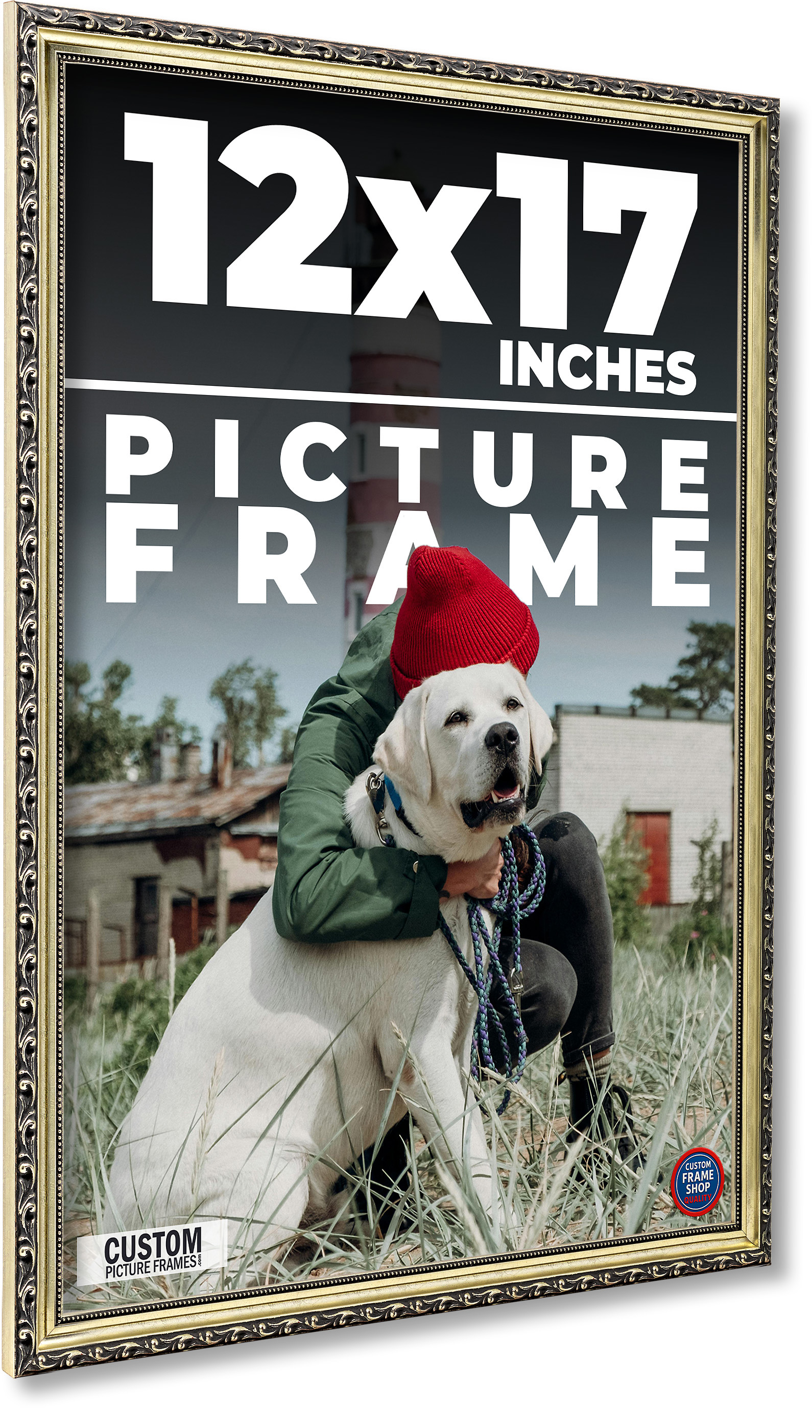 12x17 Frame Silver Solid Wood Picture Frame Width 1.125 Inches | Interior Frame main product image