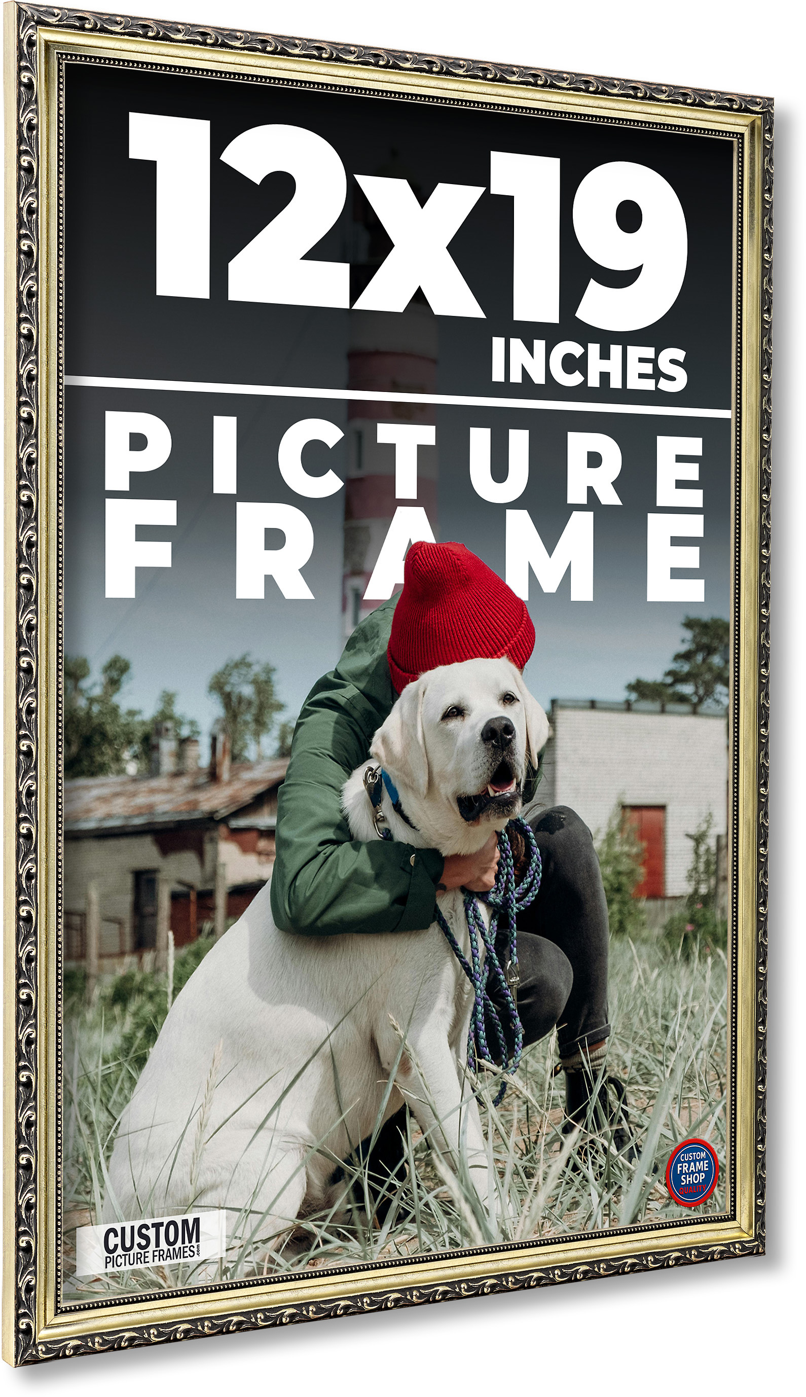12x19 Frame Silver Solid Wood Picture Frame Width 1.125 Inches | Interior Frame main product image
