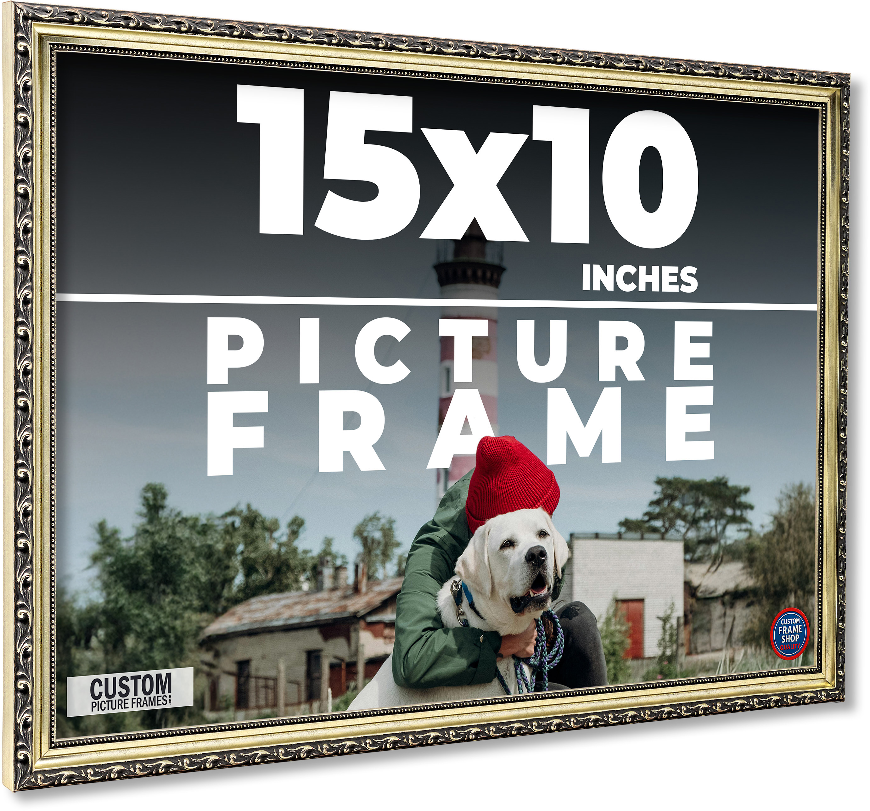 15x10 Frame Silver Solid Wood Picture Frame Width 1.125 Inches | Interior Frame main product image