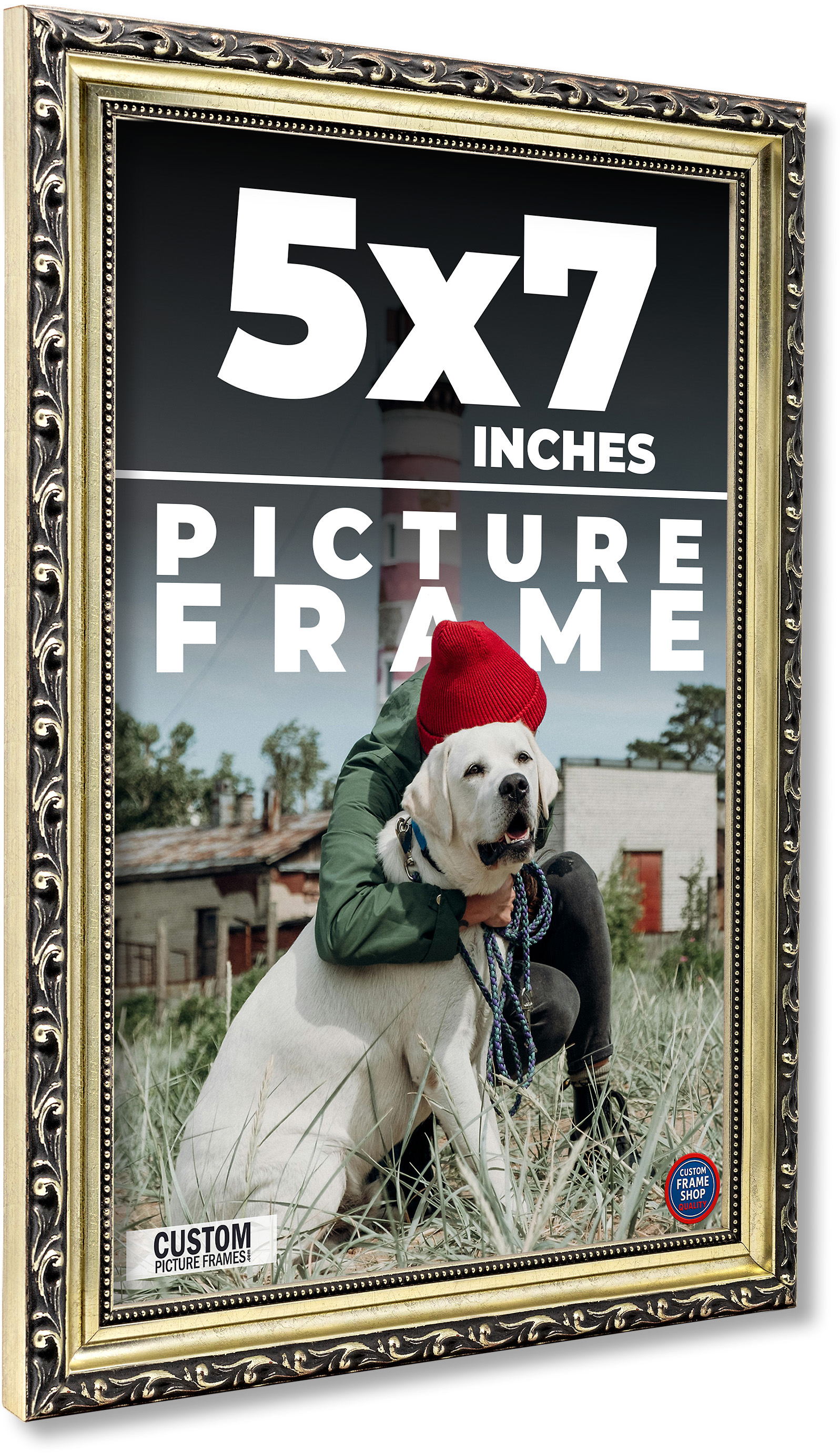 5×7 In Frame Silver Solid Wood Picture Frame Width 1.125 Inches | Interior Frame