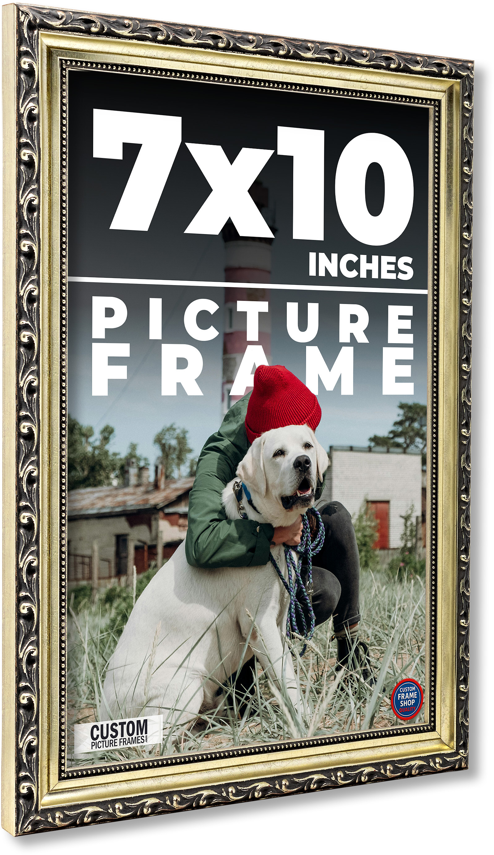 7x10 Frame Silver Solid Wood Picture Frame Width 1.125 Inches | Interior Frame D main product image
