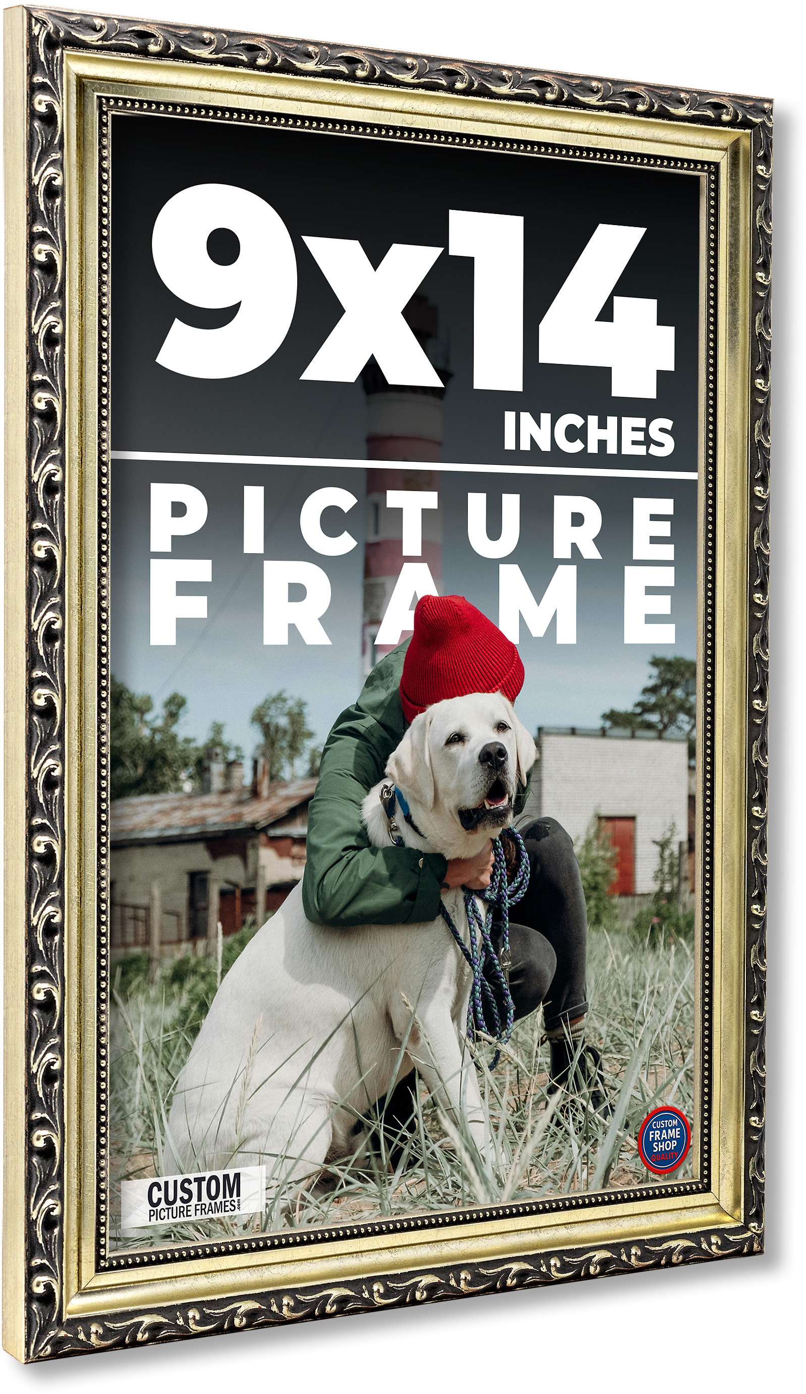 9x14 Frame Silver Solid Wood Picture Frame Width 1.125 Inches | Interior Frame D main product image