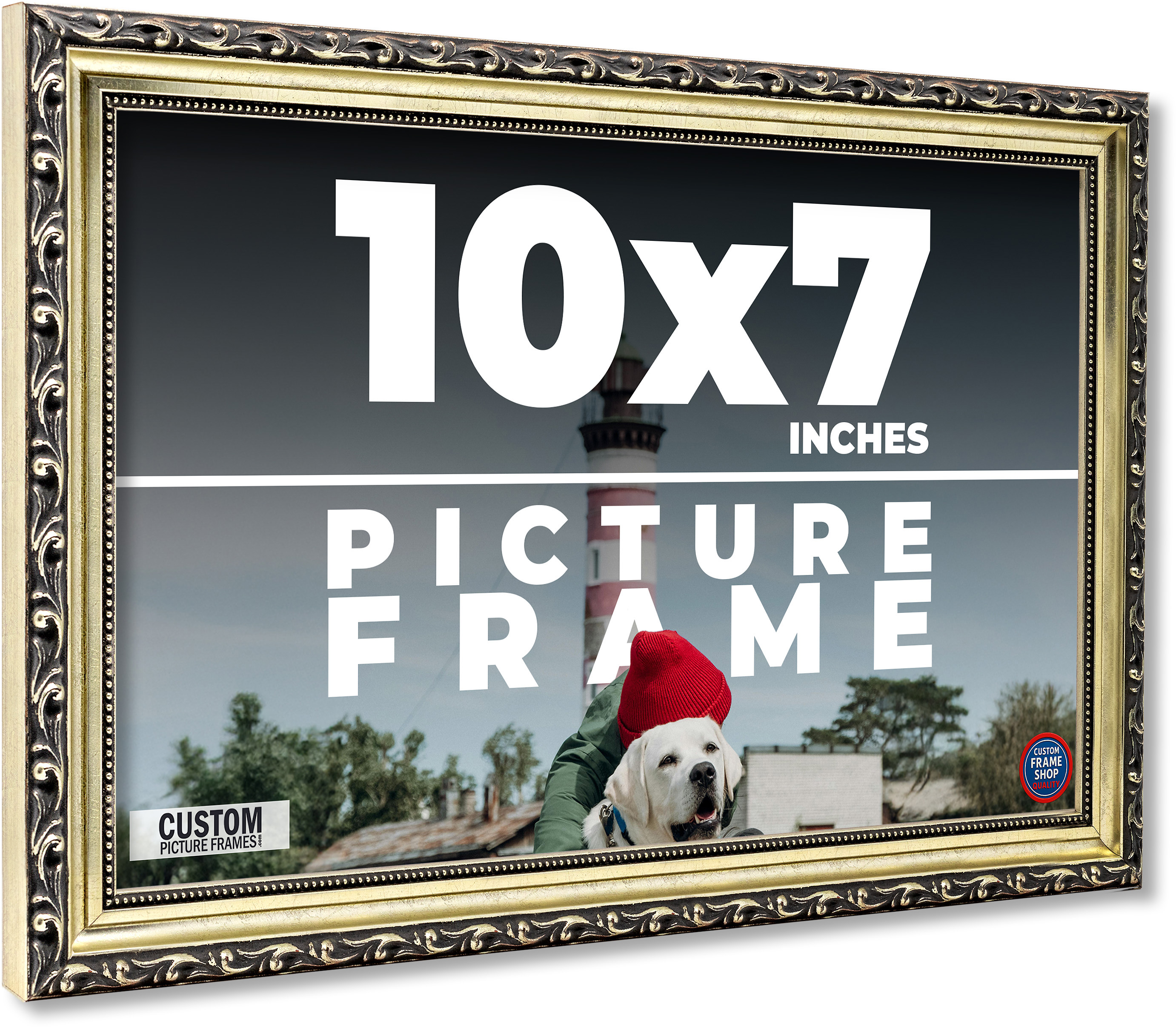 10×7 Frame Silver Solid Wood Picture Frame Width 1.125 Inches | Interior Frame D