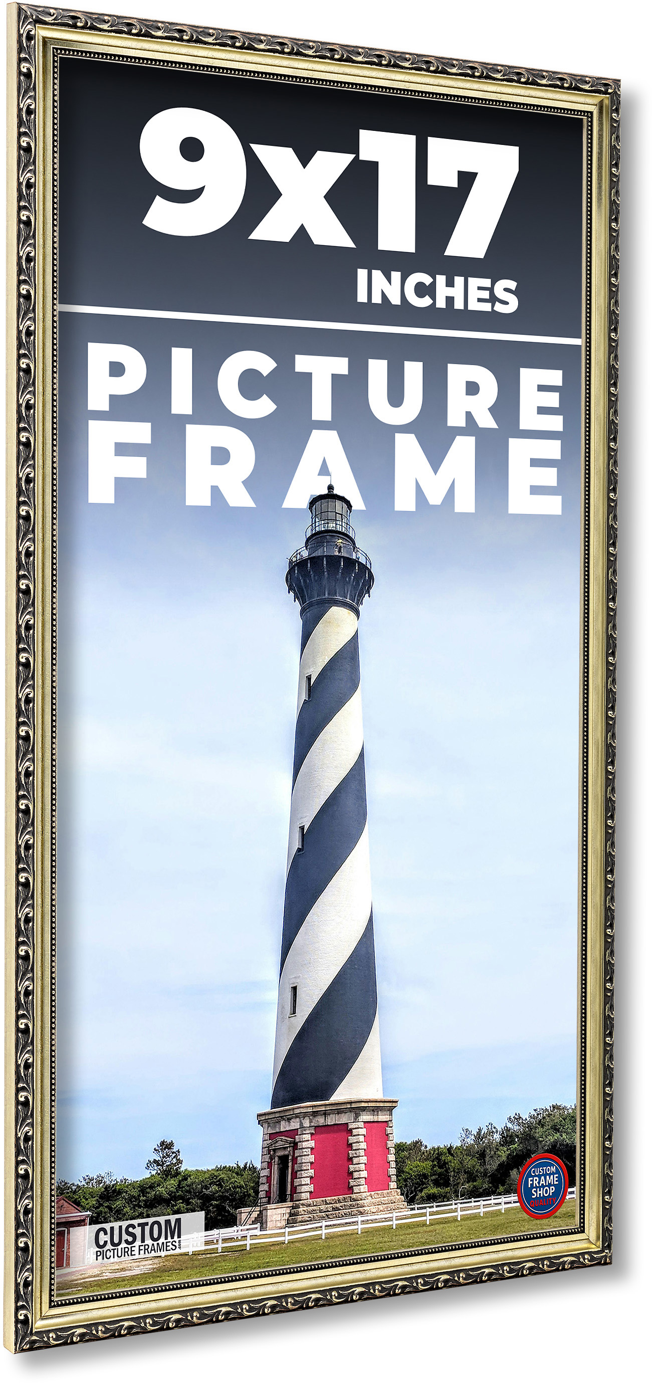 9x17 Frame Silver Solid Wood Picture Frame Width 1.125 Inches | Interior Frame D main product image